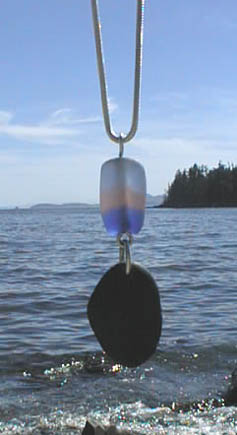 Bead and beachstone pendant