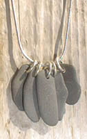 Five-piece beachstone pendant