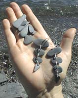 Four-piece stone earrings