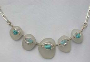 Woven seaglass necklace